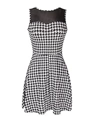 Plaid Print Spandex Sleeveless Pleated Mesh  Dress
