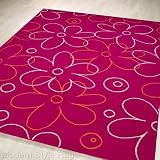 Kitchen & Housewares : Flash Bight Pink Large Kids Rug 115cmx160cm