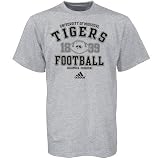 adidas Missouri Tigers Ash Gut Check Football Practice T-shirt