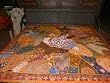 Bedroom Decor India Bedspread Beaded Throw Tapestry Orange Queen Bed Cover 80x80
