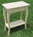 Solid Wood Unfinished End Table Pine Amish Made