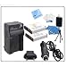 2 Pack High Capacity (1450 mAh) Sony NP-BG1/FG1 Replacement Battery & Charger Kit For Sony H3, H7, H9, H10 , H20 , H50, H55, H70, H90, HX5, HX5V, HX7V, HX9V, HX10, HX20, HX30, N1, N2, T100, T20, W100, W120, W130, W150, W170, W200 , W210, W215, W220, W230, W270, W290, W300, W30, W35, W50, W55, W70, W80, W90 , WX1, WX10, GW77 Digital Cameras + Starters Kit & CS Microfiber Cleaning Cloth