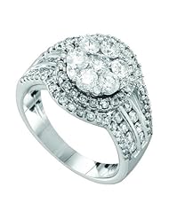 2.00CTW DIAMOND FLOWER RING