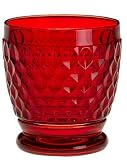 Villeroy & Boch Boston Red Crystal Double Old-Fashioned Glass