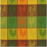 Durable Woven Jacquard 100% Cotton Chickens Tablecloth 60x60 Inches