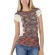 Juniors' Mossimo Supply Co. Shallow Scoopneck Sublimation Tee - Cream