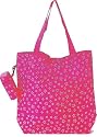 Fold Up Shopping Bag With Clip On Pouch - The handy bag! - Pink
