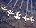 F-16 Falcons (In Formation) Art Poster Print - 16" X 20"