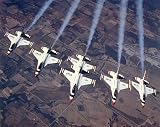 F-16 Falcons (In Formation) Art Poster Print - 16" X 20"