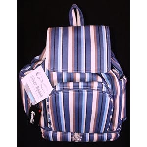 Kalencom Silver Spoon Backpack Diaper Bag - Blue and Tan