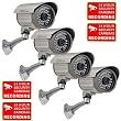VideoSecu 4 Outdoor Night Vision IR Security Cameras 1/3" SONY CCD 420TVL Weatherproof Wide View Angle for CCTV Home Surveillance DVR System with Power Supplies 1B6