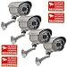 VideoSecu 4 Outdoor Night Vision IR Security Cameras 1/3" SONY CCD 420TVL Weatherproof Wide View Angle for CCTV Home Surveillance DVR System with Power Supplies IRX36S4 B4F