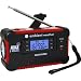 Ambient Weather WR-111B Emergency Solar Hand Crank AM/FM/NOAA Digital Radio, Flashlight, Cell Phone Charger with NOAA Certified Weather Alert & Cables