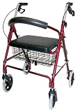 Duro-Med Ultra-Light Aluminum Rollator, Burgundy