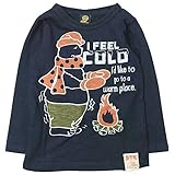 《H28年秋冬物》BOOM TOWNKIDS(ブームタウンキッズ) COLD BEARスラブ天竺長袖Tシャツ 130cm/ネイビー NO.F-961125