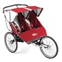 2008 Performance Series Double Jogging Stroller with 20" Wheels in Red/Silver