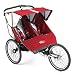 2008 Performance Series Double Jogging Stroller with 20 Wheels in Red/Silver