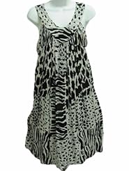 Rayon Babydoll Animal Print Summer  Dress