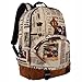 16.5 Inch Newspaper Pattern Urban Lightweight School Book Bag Backpack Daypack
