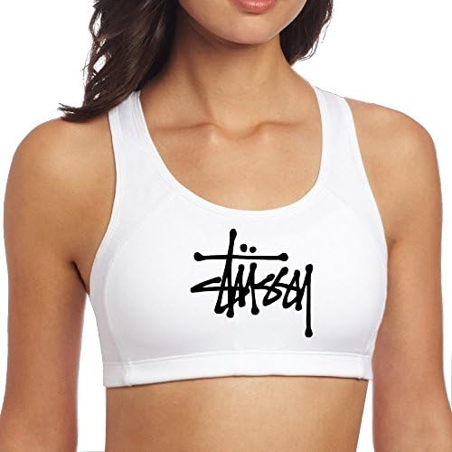 Womens Stussy Logo Classic Cool Yoga Bra Racerback Sports Bra