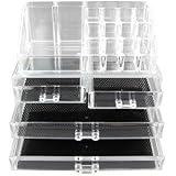 Vencer Standard-size Jewelry & Cosmetic/makeup Organizer Set (1 Top 4 Drawers)