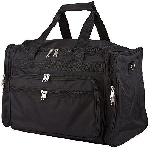 World Traveler Solid Black Travel Duffle Bag
