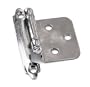 Laurey 28726 No Inset Facemount Self-Closing Hinge, Chrome 2-Pack