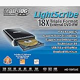 MAD DOG Triple Format MD-18XTLAE - Disk drive - DVD?RW (?R DL) / DVD-RAM - 18x/18x/12x - USB - external - LightScribe