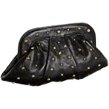 Lauren Merkin Lucy Glossy Lambskin Studded Clu