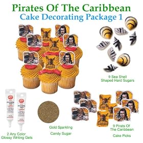 Pirates of the Caribbean Cakes or Cupcakes Decorating Kit