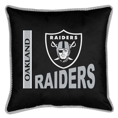 Oakland Raiders Throw Bed Pillow 17 x 17