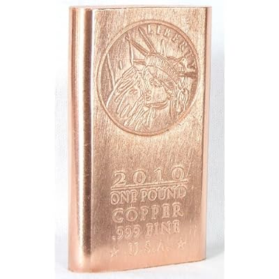 One Pound (1lb) Liberty Copper Bullion Bar .999 Fine SGS Certified One Pound (1lb) Liberty Copper Bullion Bar .999 Fine SGS Certified