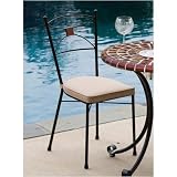 Set Of 6 - Cognac Tile Stackable Dining Chair With Cushion
