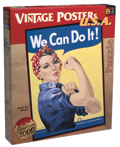 Detail image Vintage Posters: Rosie the Riveter Jigsaw Puzzle 1000pc