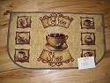 Coffee Shop Mugs Kitchen Throw Rug Cafe Decor