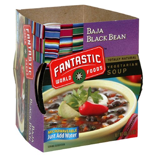 Fantastic Foods Soup Cup, Baja Black Bean, 1.6-Ounces (Pack of 12) by Fantastic Foods