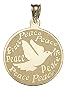 14k Yellow Gold Peace Charm