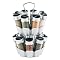 Trudeau 16-Bottle Spice Rack - Chrome Accents