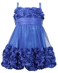 Girls Polyester/Satin Bubble Dress  Dress With a Sash 