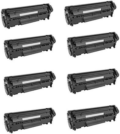 Office Station@Replacement for HP Q2612A (HP 12A) Toner Cartridge for use with LaserJet 1010, 1012, 1015, 1018, 1020, 1022, 1022N, 1022NW, 3020, 3030, 3050, 3052, 3055, 3015, 3020, 3030, 3050, 3052, 3055, M1005, M1319F Printers (8 PACK)