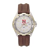 Nebraska Cornhuskers Mens NCAA All-Star Watch (Leather Band)