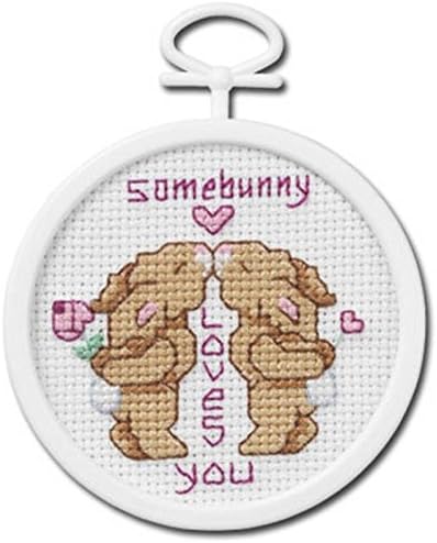 Janlynn Ready, Set.Stitch Somebunny Loves You Counted Cross Stitch Kit with Frame