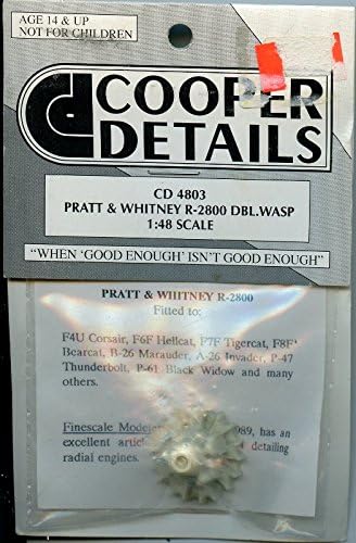 Copper Details 1:48 Pratt &amp; Whitney R-2800 DBL WASP Engine -Resin #4803