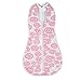 Woombie Air NB Roses Blanket, Pink/White, 5-13 Pound