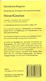 Steuergesetze (2011): 204 bedruckte Griffregister f&uuml;r Steuergesetze - Constantin D&uuml;rckheim Thorsten Glaubitz