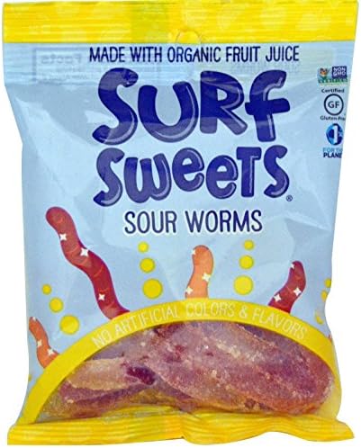 SurfSweets, Sour Worms, 2.75 oz (78 g)(Packs of 4)