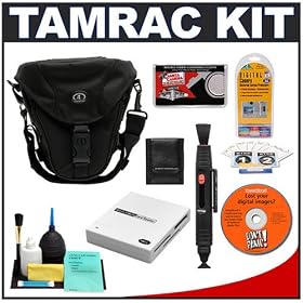 Tamrac 5627 Pro Digital Zoom 7 Digital SLR Camera Bag (Black) + Accessory Kit for Canon EOS 7D, 5D Mark II III, 60D, Rebel T3, T3i, Nikon D3100, D3200, D5100, D7000, D800, A35, A55, A57, A65, A77 Digital SLR Cameras