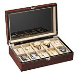 DeTomaso Trend Uhrenbox Mahagoni braun f�r 10 Uhren W-053-B