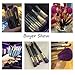 Terrece TZ 15pcs Professional Makeup Brushes with Makeup Brush Bag, including a Washing Brush Silica Glove Scrubber for Cleaning Makeup Brushes