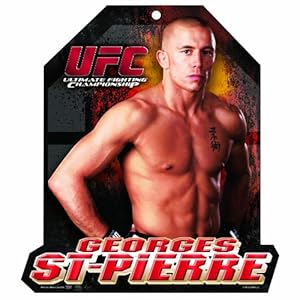 UFC George St-Pierre 11-by-13 Wood Mascot/Player Sign
